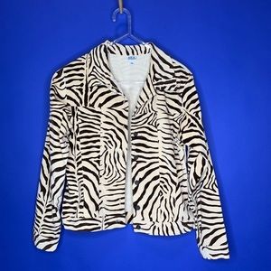 AKA Los Angeles zebra print coat